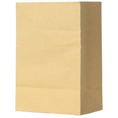 Recycled brown paper shopping bag mockup, Cutout.