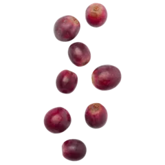 Fotobehang Falling red grapes mockup, Cutout. © Touchr