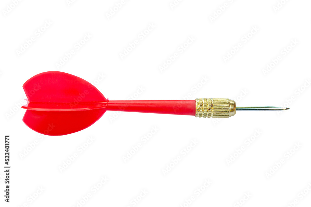 Wall mural red and dart isolated on white background with clipping path