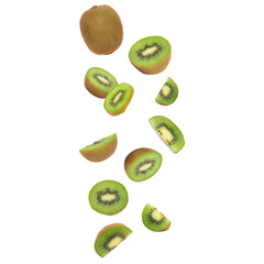 Kiwi Fruit Slices, Cutout.