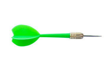 Green and dart Isolated on White Background with clipping path