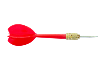Red and dart Isolated on White Background with clipping path