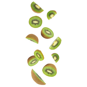 Kiwi Fruit Slices, Cutout.