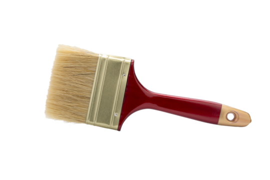 Paint brush isolated on white background with clipping path.
