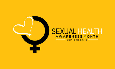 Vector illustration on the theme of Sexual Health awareness month vector banner, poster, card, background design. Observed on September each year.