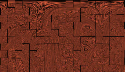 Dark brown square wave texture background illustration.