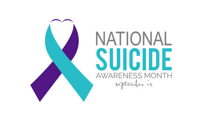 Vector illustration on the theme of National suicide prevention month observed each year during September banner, Holiday, poster, card and background design.