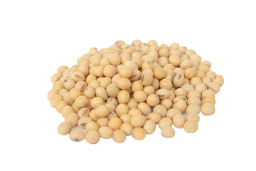 Soybeans isolated on white background with clipping path.
