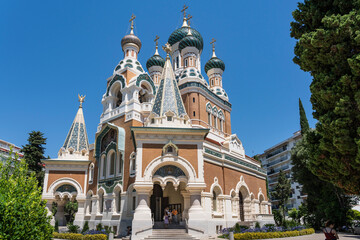 Naklejka premium Cathedral Saint-Nicolas in Nice France