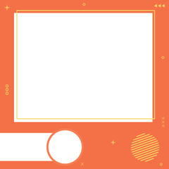 simple twibbon design template with blank space and photo frame.  suitable for various events, product templates, product frames.