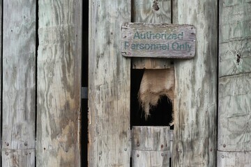 old wooden door