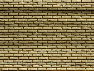 yellow brick wall street with shadow of electric wire