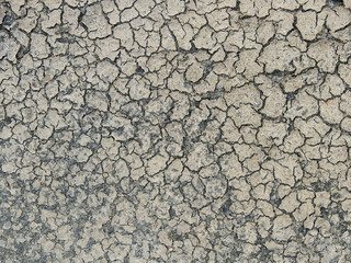 crack on the dry ground at drought season
