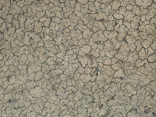 crack on the dry ground at drought season