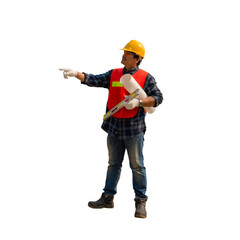 Engineer man, worker in hard hat
