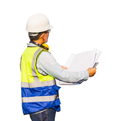 Engineer man, worker in hard hat