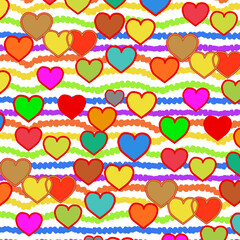 seamless pattern with hearts