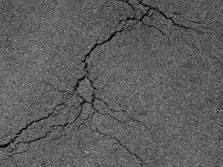 asphalt road with crack texture