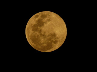 Full moon on night sky background