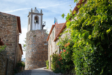 Fototapeta na wymiar Castle and Clock Tower; Castelo Rodrigo Village; Portugal