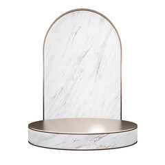 marble display stand Stage and studio set for displaying 3D illustrated products