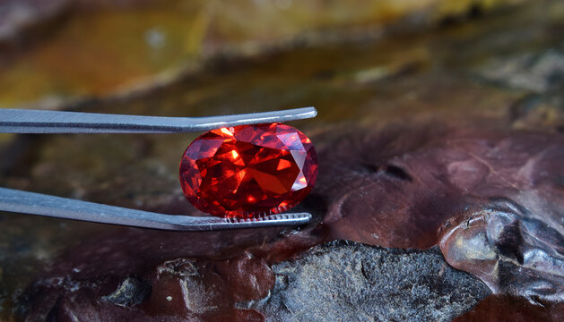 ruby Is red gem Beautiful by nature For making expensive jewelry	