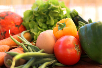 Organic vegetables food close-up