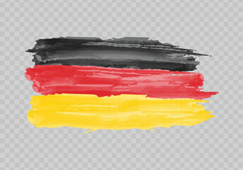 Watercolor painting flag of Germany