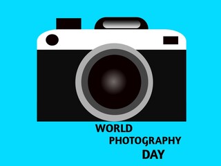 World Photography Day poster design template