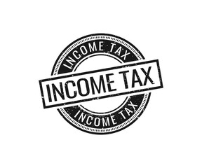 Fototapeta na wymiar Income tax rubber stamp. Income tax typographic stamp
