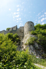 Fototapeta na wymiar Hohenurach castle ruins in Bad Urach, Germany 