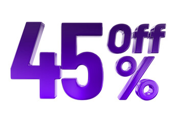 45 percent off