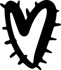 Heart doodles set. Hand drawn hearts collection. Romance and love illustrations.	