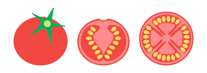 Tomato Vegetable and Round Slice