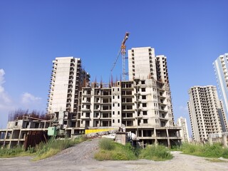under construction residential building project