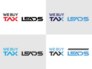 We Buy Tax Leads logo design template vector.eps