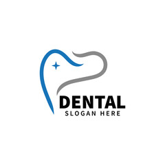 Dental logo design template icon vector inspiration