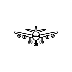 Plane icon vector on white background