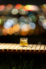 夜景とウイスキー