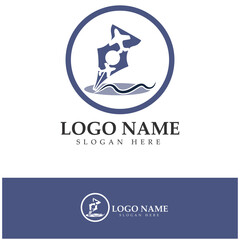 travel blog logo of airplane pen and book illustration design vector icon template