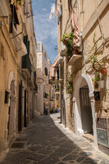 Fototapeta na wymiar Deserted alley in Bari Apulia