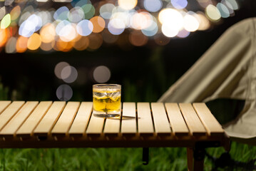 夜景とウイスキー