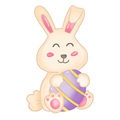 Cute Easter Bunny watercolor