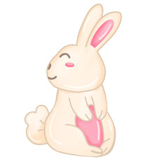 Cute Easter Bunny watercolor