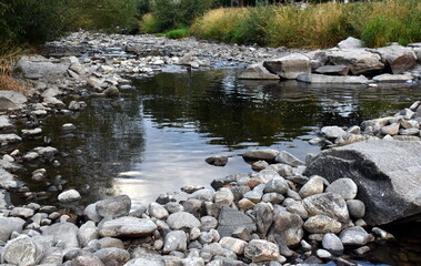 Wassermangel in der Dreisam in Freiburg