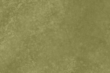 Saturated pastel olive green colored low contrast Concrete textured background. Empty colourful wall texture with copy space for text overlay and mockups. 2023, 2024 color trend