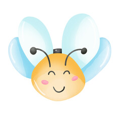 cute bee watercolor