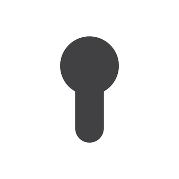 Keyhole silhouette icon or symbol for your design