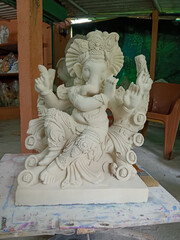 Shadu clay idol of Lord Ganesha has started to be made 