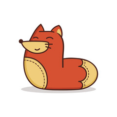 Cute fox character made from sox be a mascot logo design